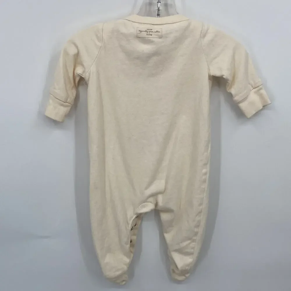 Baby Gap Unisex Organic Cotton Off White Sleeper/ Footie Size 0-3 Months